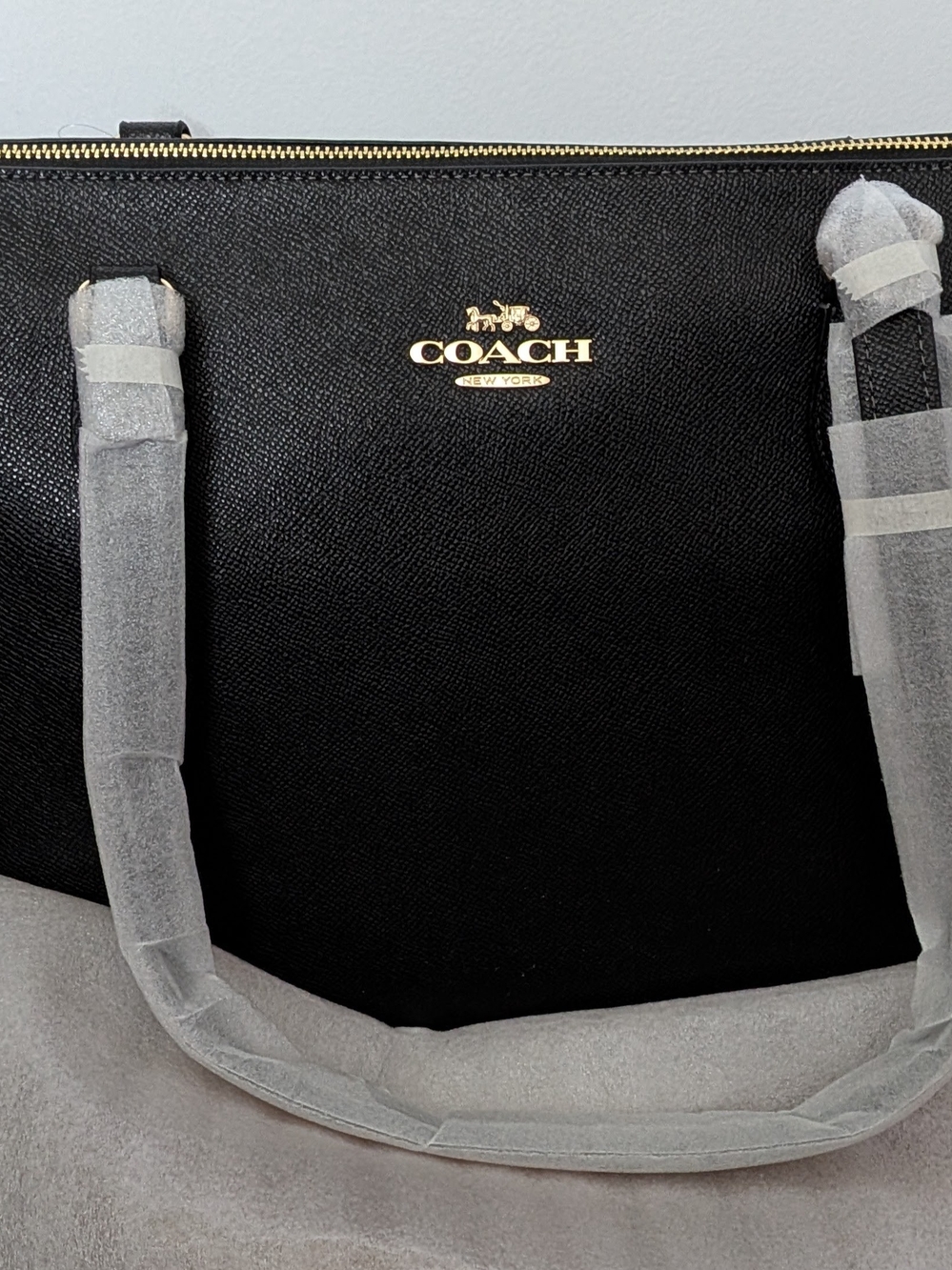 Coach Black Saffiano Leather Tote Bag